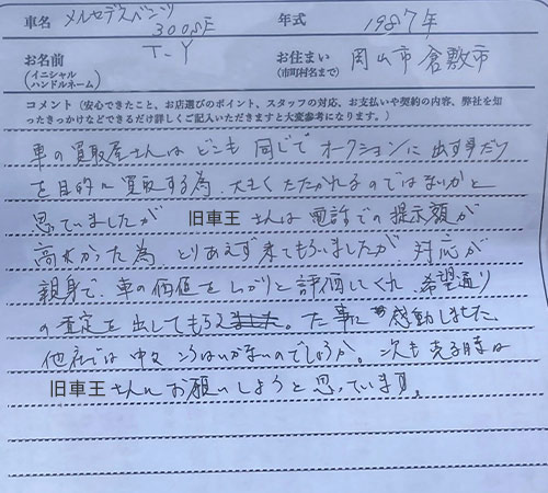 岡山県 T.Y様の愛車