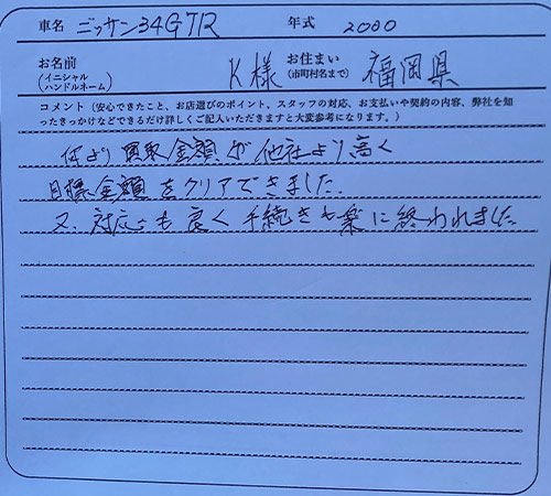 福岡県 K様の愛車