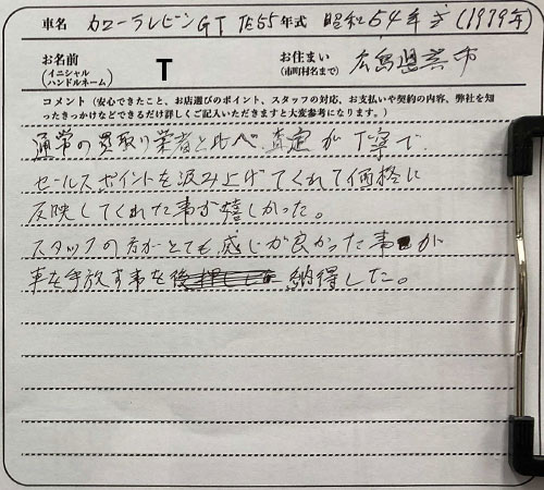 広島県 T様の愛車