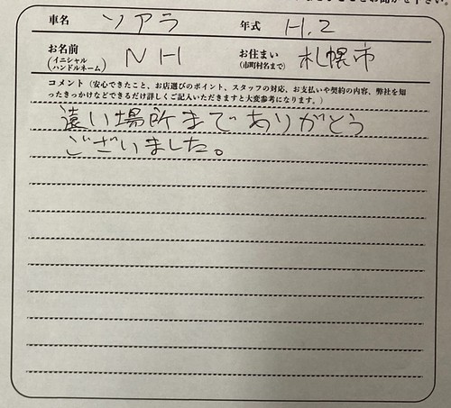北海道 NH様の愛車