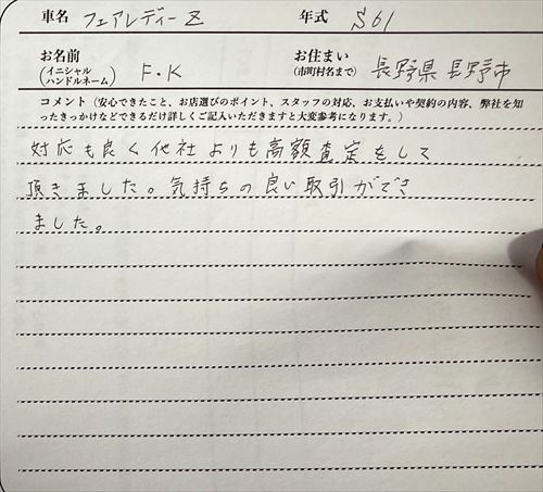 長野県 F.K様の愛車