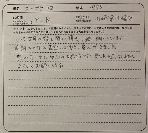 神奈川県 Y.K様の愛車