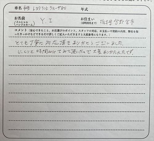 栃木県 Y.I様の愛車