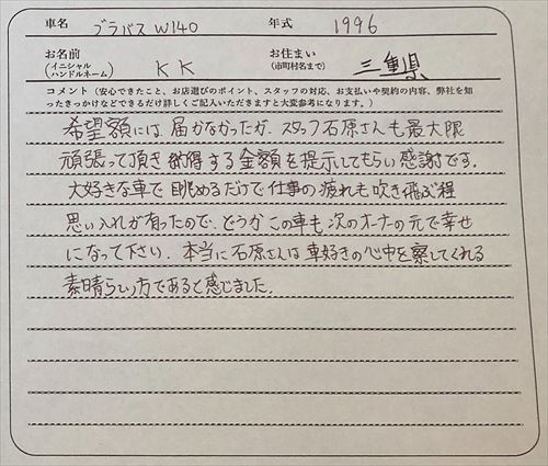 三重県 K.K様の愛車