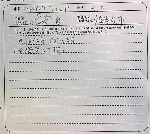 広島県 T.K様の愛車