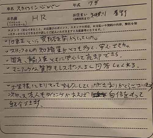 神奈川県 H.R様の愛車