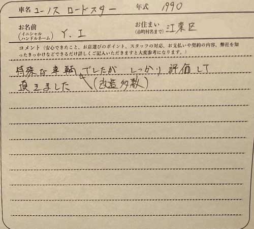 神奈川県 Y.I様の愛車