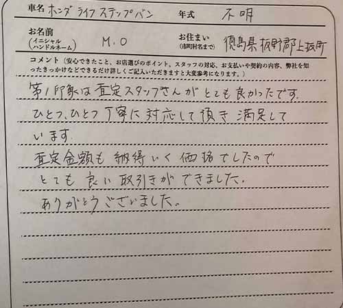 徳島県 M.O様の愛車