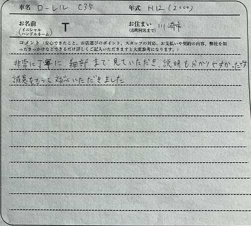 神奈川県 T様の愛車