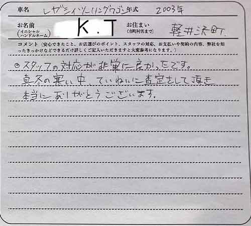 長野県 K.T様の愛車