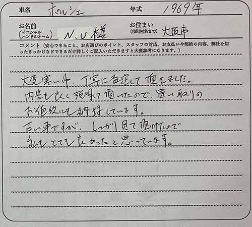 大阪府 N.U様の愛車