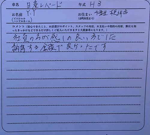 千葉県 Y.Y様の愛車