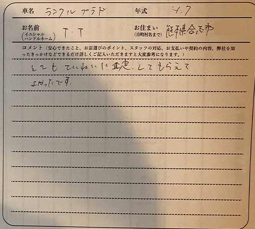 熊本県 T.T様の愛車