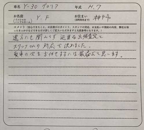 兵庫県 Y.F様の愛車