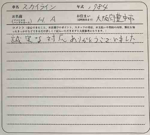 大阪府 H.A様の愛車