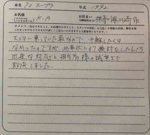 神奈川県 K.A様の愛車