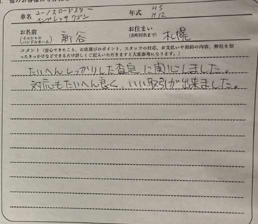 北海道 A.K様の愛車