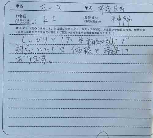 兵庫県 K.I様の愛車