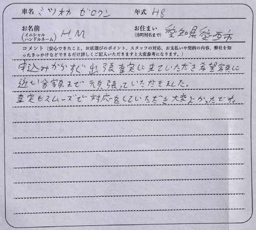 愛知県 H.M様の愛車