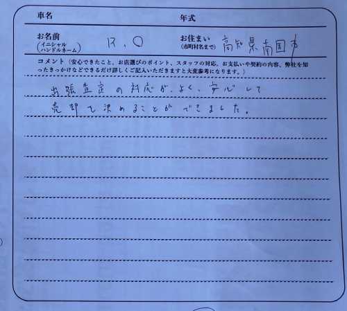 高知県 R.O様の愛車