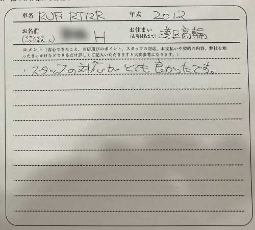 東京都 H様の愛車