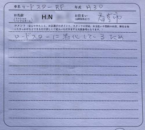 奈良県 H.N様の愛車
