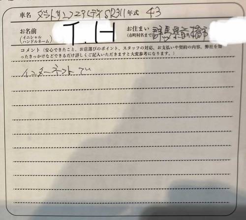 群馬県 T.H様の愛車