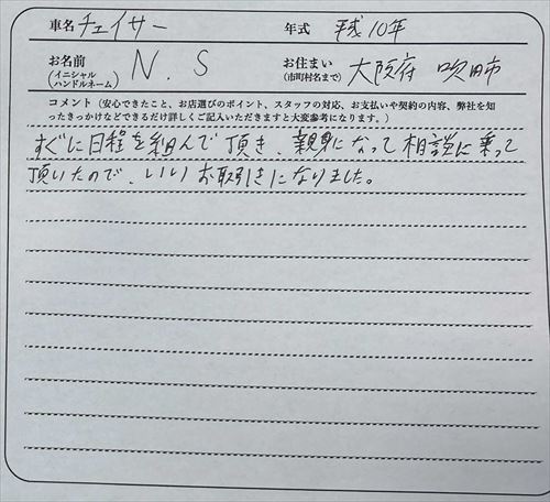 大阪府 N.S様の愛車