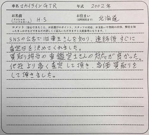 北海道 H.S様の愛車