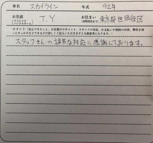 東京都 T.Y様の愛車