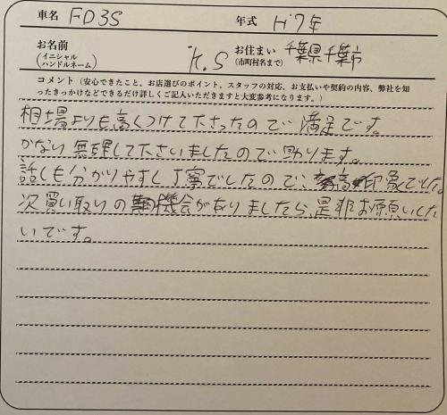 千葉県 K.S様の愛車