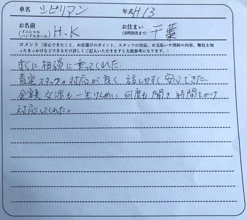 千葉県 H.K様の愛車