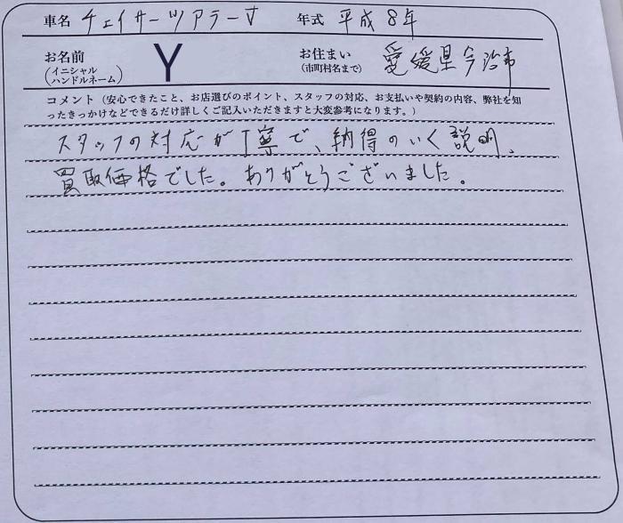 愛媛県 Y様の愛車