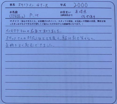 長崎県 F.H様の愛車
