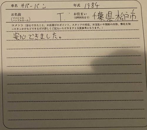 千葉県 T様の愛車