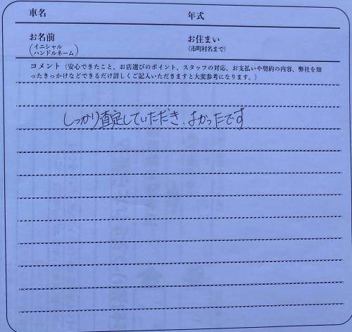 奈良県 K様の愛車