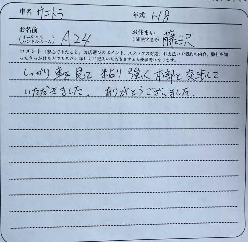 神奈川県 A24様の愛車