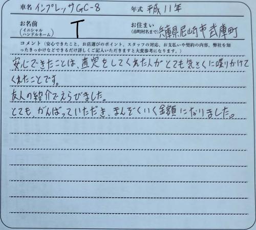 兵庫県 T様の愛車