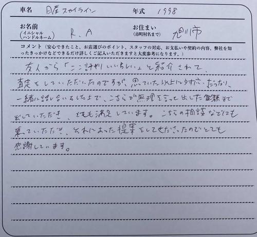 北海道 R.A様の愛車