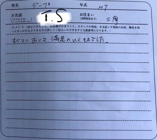 東京都 T.S様の愛車