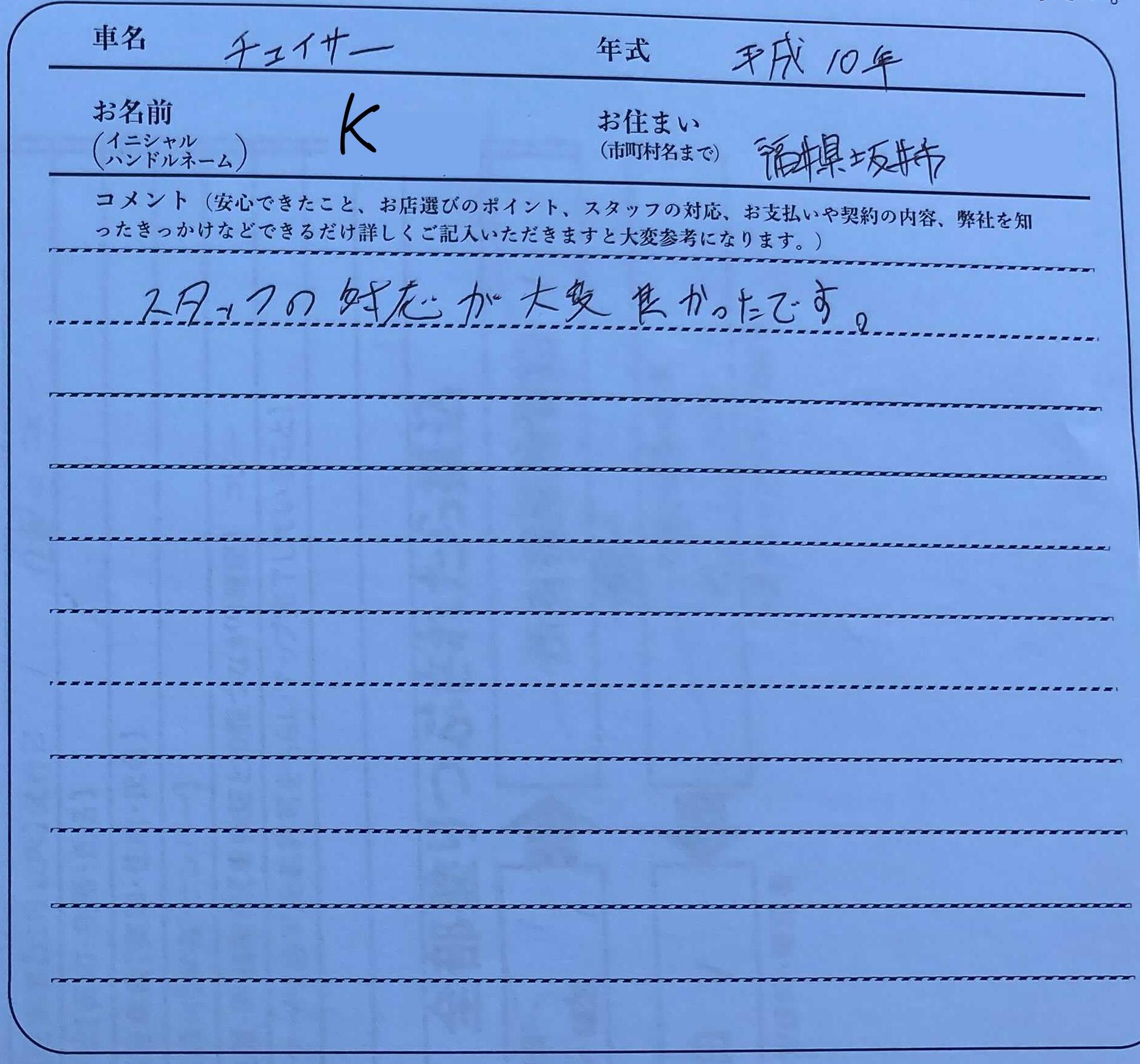 福井県 K様の愛車