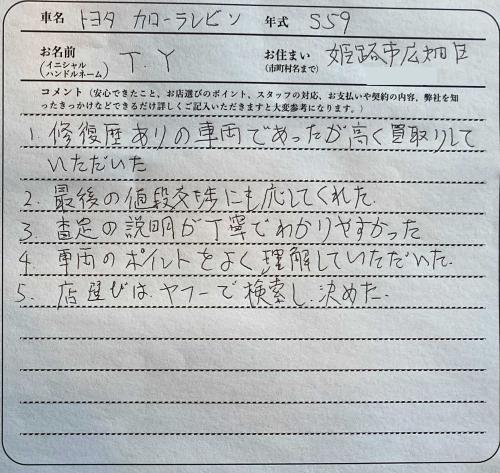 兵庫県 T.Y様の愛車