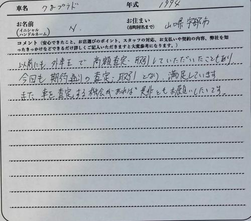 山口県 N様の愛車