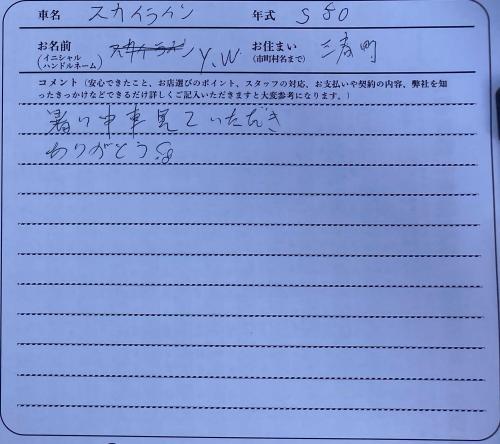 福島県 Y.W様の愛車