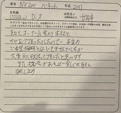 広島県 D.S様の愛車