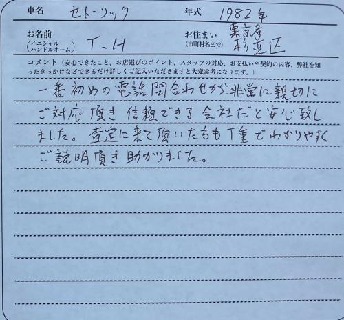 東京都 T.H様の愛車