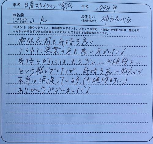 兵庫県 K様の愛車