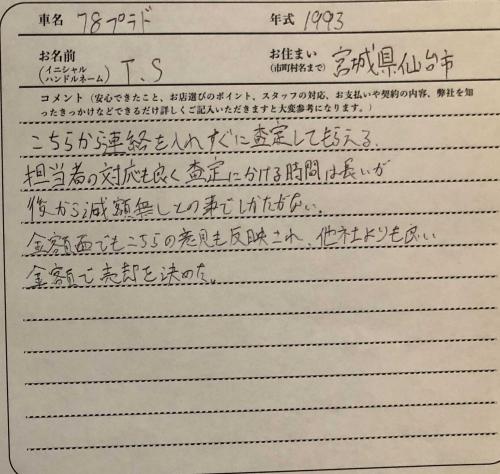 宮城県 T.S様の愛車