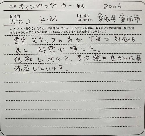 愛知県 K.M様の愛車