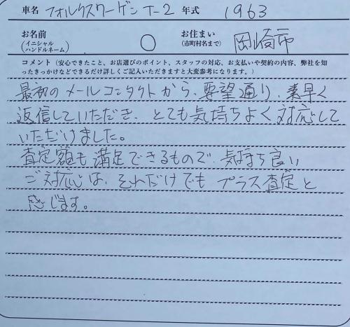 愛知県 O様の愛車